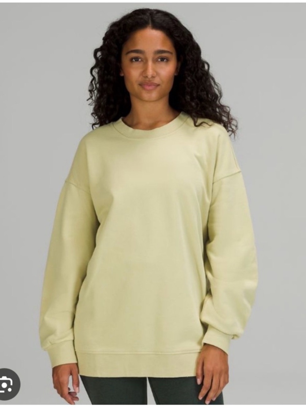 lululemon athletica Oversized Crewneck Sweatshirt in Light Lime